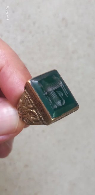 Anello sigillo afghano vintage