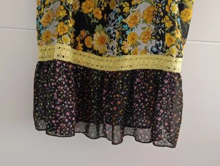 Vestido Darwee floral preto e multicolor