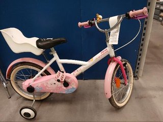 BICICLETA PARA NIÑOS 16 PULGADAS LILOO PRINCESS BLANCO Y