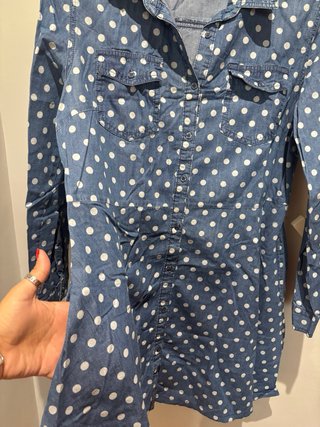 Vestido vaquero de lunares