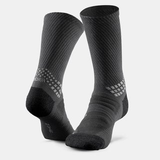 Calcetines largos de senderismo lana (2 pares) adultos,