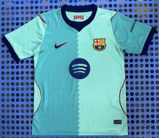 Camiseta de fútbol azul y verde Barca De  S a XXL