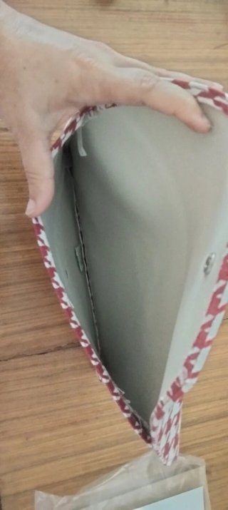 Cartera con estampado pata de gallo