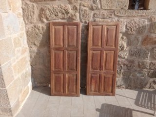 Porticones de madera para ventana balconera
