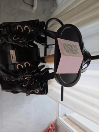 Bolso Jimmy Choo Negro Charol Dorado