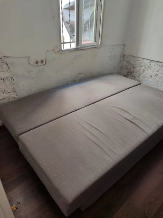 Sofá Cama Ikea Beige Tela