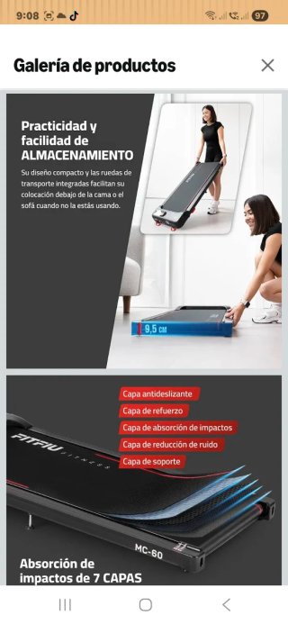 Cinta de correr FITFIU MC-60