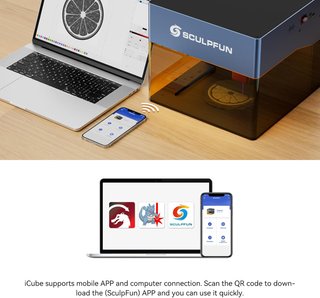 SCULPFUN iCube BT Grabador Láser 10W