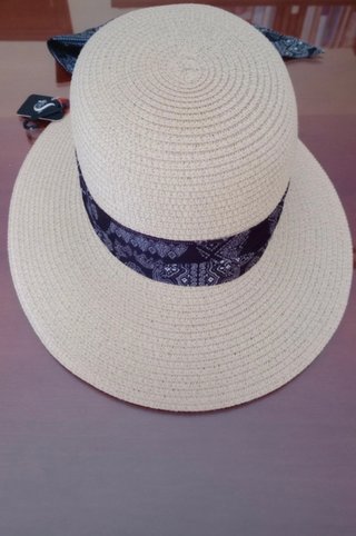Sombrero de paja verano con cinta
