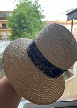 Sombrero de paja verano con cinta