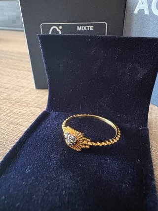 Anillo Agatha Paris Corazón Dorado