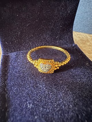 Anillo Agatha Paris Corazón Dorado