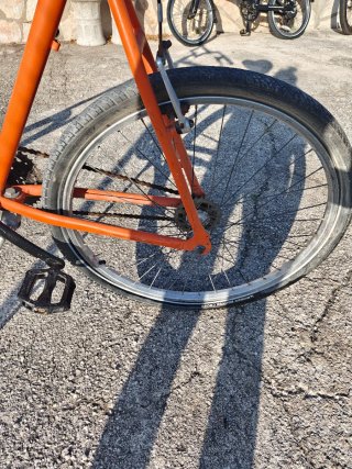 Bicicleta custom naranja