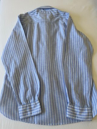Camisa Springfield Lino/Algodón Talla M Rayas