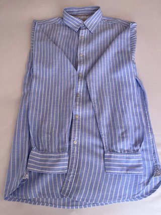 Camisa Springfield Lino/Algodón Talla M Rayas