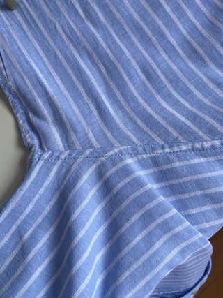 Camisa Springfield Lino/Algodón Talla M Rayas