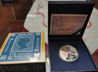 Moneda 10 Euros Correos 175 aniversario