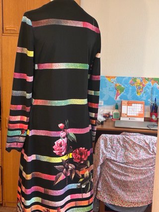 Vestido Invierno Talla 40 Negro Multicolor