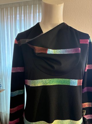 Vestido Invierno Talla 40 Negro Multicolor