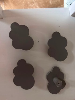 4 Pomos Infantiles Nube Gris