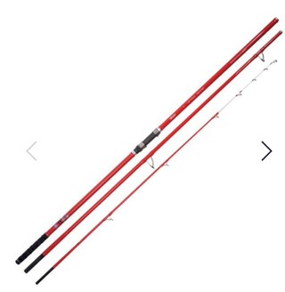 Caña de surfcasting roja