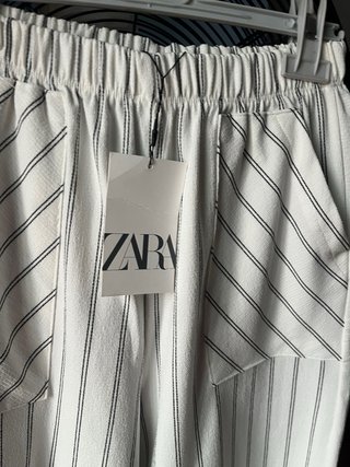 Pantalón Zara ancho rayas elástico NUEVO
