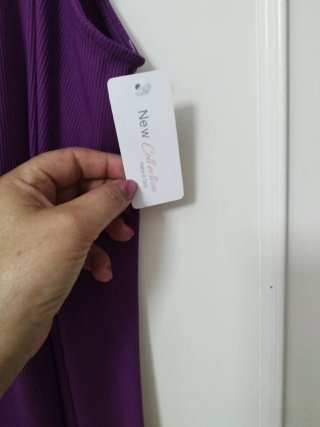 Vestido morado tirantes canalé
