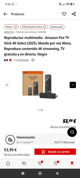 Fire TV Stick 4K SELECT 8GB Wi-Fi 5