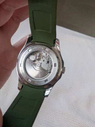 Reloj Specht & Söhne verde y plateado