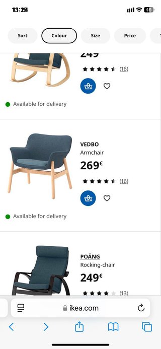2 Sillones IKEA Vedbo Azules