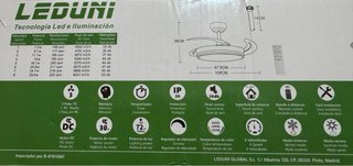 Ventilador Techo LED 3 Aspas con Mando