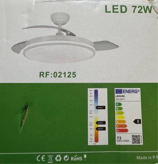 Ventilador Techo LED 3 Aspas con Mando