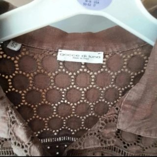 Camicione donna Gocce di Luna in puro lino curvy