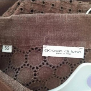 Camicione donna Gocce di Luna in puro lino curvy