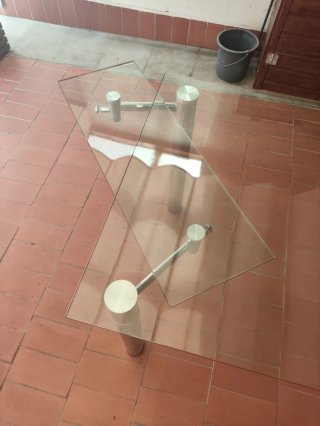 Mesa de comedor cristal extensible