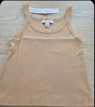 Topshop Camiseta Crop Tirantes  L/40 Rosa coral