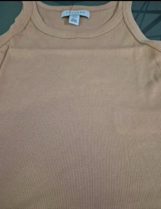 Topshop Camiseta Crop Tirantes  L/40 Rosa coral