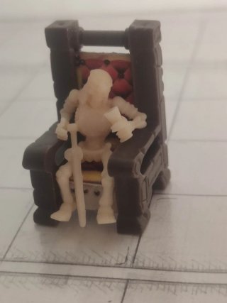 Scheletro su trono Hero Quest