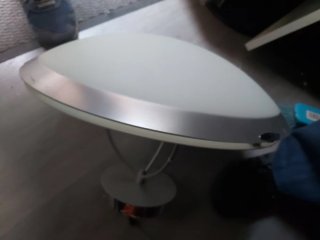 Plafón moderno plateado y blanco