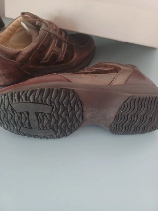 Scarpe Hogan donna marrone/oro