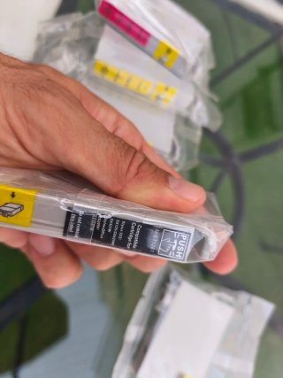 Cartuchos de tinta para impresora Epson.