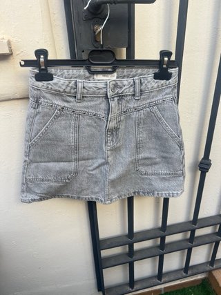 Falda vaquera gris niña MNG