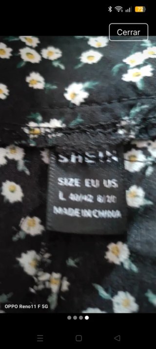 Pantalón estampado floral negro y blanco