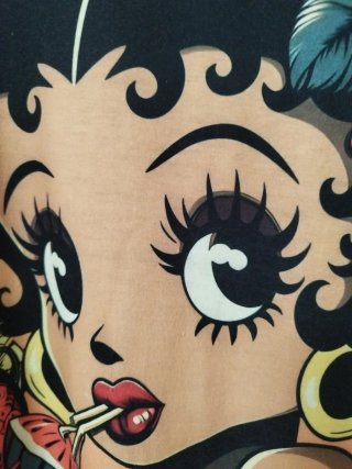 Camiseta Betty Boop Talla overside Naranja