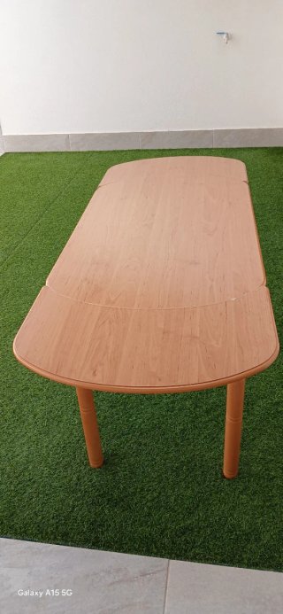 Mesa de cocina extensible de madera