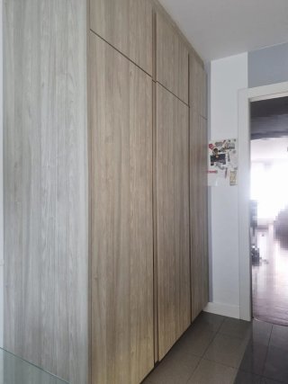 Cocina moderna madera y cristal