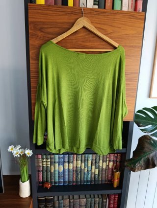 Jersey Trucco verde lima oversize talla única