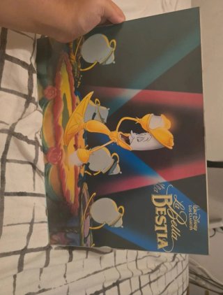 Litografía La Bella y la Bestia Disney