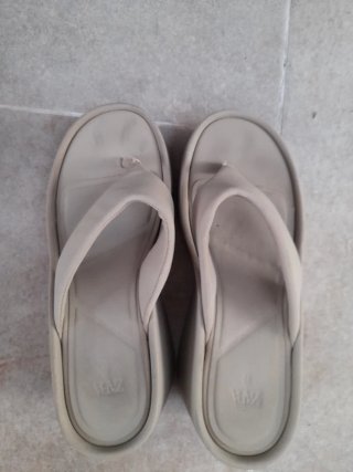 Sandalias Zara Plataforma Beige