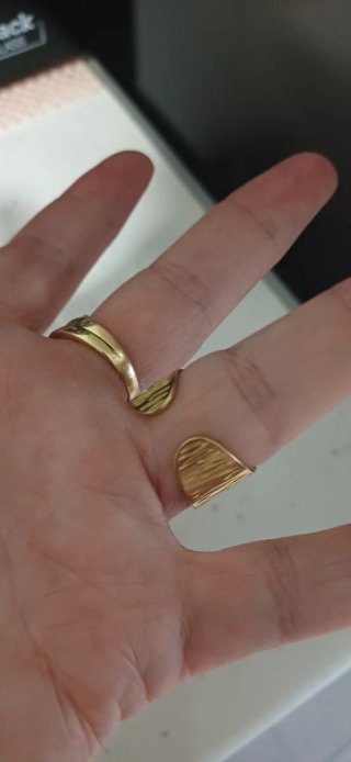 Anillo Corazón Acero Inoxidable Dorado